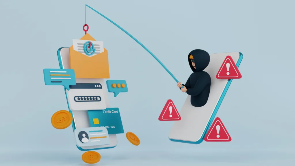 An illustration of sextortion scams